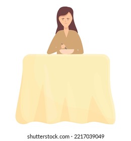 Social expert icon cartoon vector. Food critic. Safety cooking