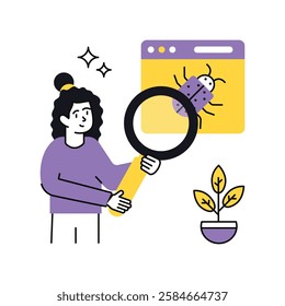 Social Feedback Concept vector illustration.  isolated on white Background. 