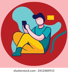 Ilustración de vectores de arte plano social