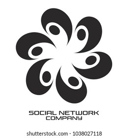 Social flower logo