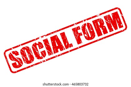 SOCIAL FORM red stamp text on white