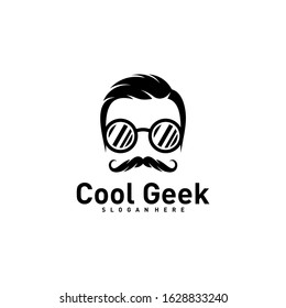 Social Geek Logo design template. Geek vector design icon. Illustration