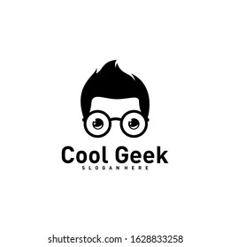 Social Geek Logo design template. Geek vector design icon. Illustration