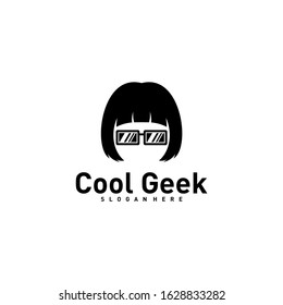 Social Geek Logo design template. Geek vector design icon. Illustration