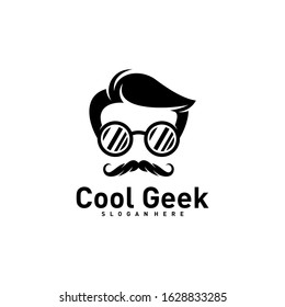 Social Geek Logo design template. Geek vector design icon. Illustration