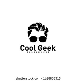 Social Geek Logo design template. Geek vector design icon. Illustration