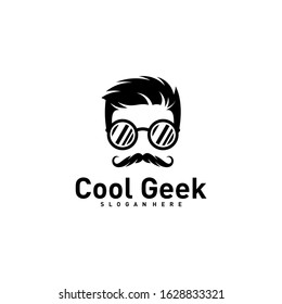 Social Geek Logo design template. Geek vector design icon. Illustration