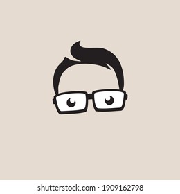 Social Geek Logo, 
hair geek for logo vector