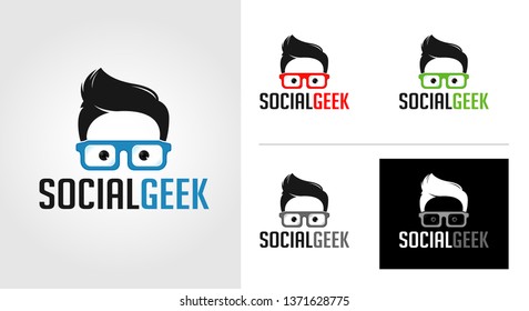 Social Geek Logo Template