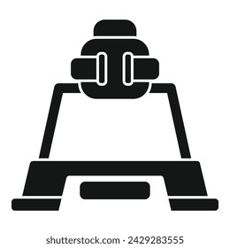 Social glass game icon simple vector. Tech cinema projection. Tour computer
