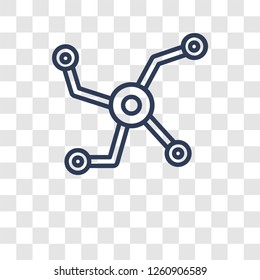 Social graph icon. Trendy Social graph logo concept on transparent background from Technology collection