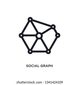 social graph isolated icon. simple element illustration from technology concept icons. social graph editable logo sign symbol design on white background. can be use for web and mobile