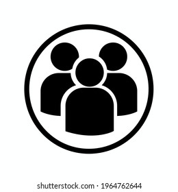 social and group black icon in flat style isolated. Team vector Symbol illustration.