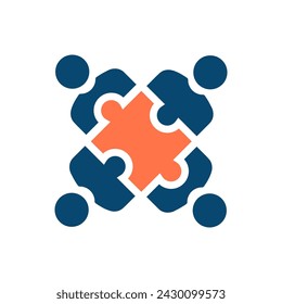 Social group icon. Vector illustration isolated on white background.