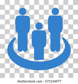 Social Group icon. Vector illustration style is flat iconic symbol, cobalt color, transparent background. Designed for web and software interfaces.