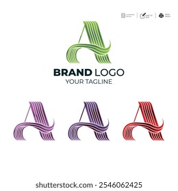 Social Group Set of Colorful company logo template design collection