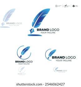 Social Group Set of Colorful company logo template design collection