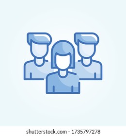 Social Group vector icon style illustration. Communication symbols. EPS 10