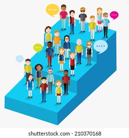 Social Groups of People Icon Vector Design