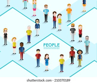 Social Groups of People Icon Vector Design