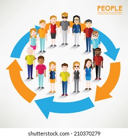 Social Groups of People Icon Vector Design
