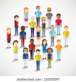Social Groups of People Icon Vector Design