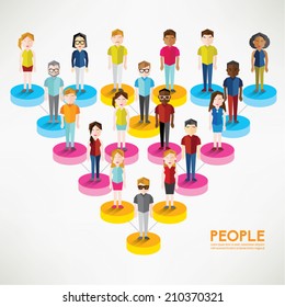 Social Groups of People Icon Vector Design
