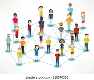 Social Groups of People Icon Vector Design