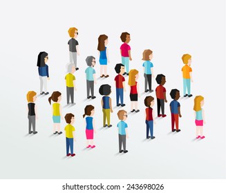 Social Groups of People Icon Vector Design
