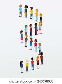 Social Groups of People Icon Vector Design