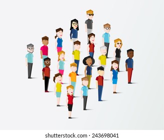 Social Groups of People Icon Vector Design