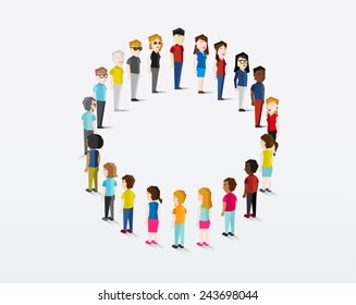 Social Groups of People Icon Vector Design