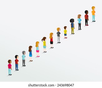 People Lining Up Images Stock Photos Vectors Shutterstock