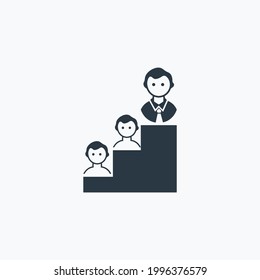 Social hierarchy icon isolated on clean background. Social hierarchy icon concept drawing icon in modern style. Vector illustration for your web mobile logo app UI design.