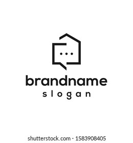 social home logo design vector