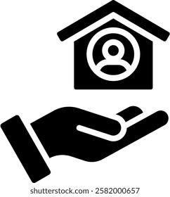 Social Housing Icon Glyph Vector Illustration
