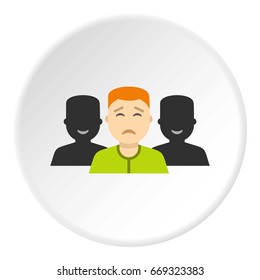 Social icon in flat circle isolated on white background vector illustration for web
