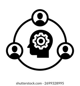 Social Icon Glyph Design Vector Illustration