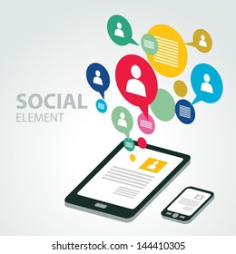 social icon group element