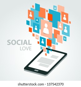 social icon group element flirtation