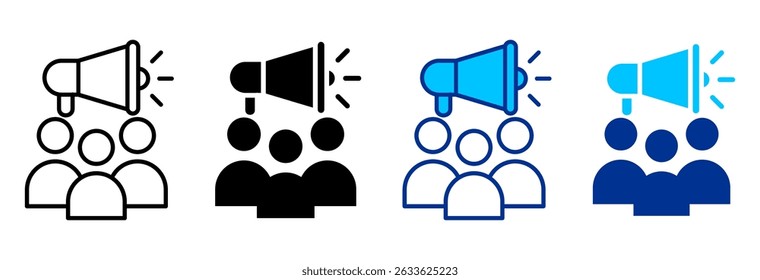 Social Icon Set Multiple Style Vector Illustration