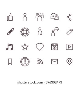 social icon set vector.