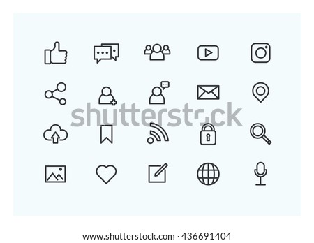 social icon set vector.