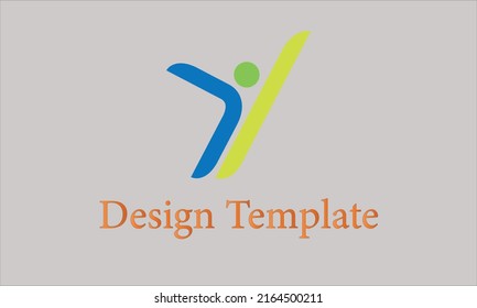 Social icon vector monogram logo template
