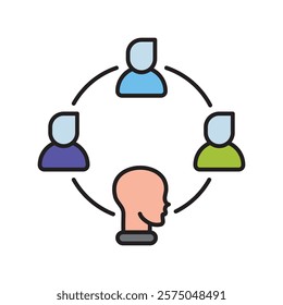 Social icon with white background vector stock illustration