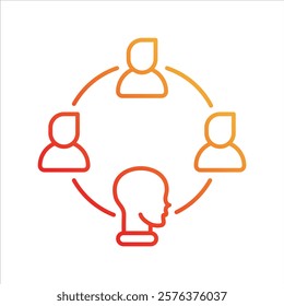 Social icon with white background vector stock illustration