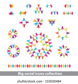 social icons collection - vector concept