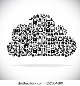 social icons over gray background vector illustration