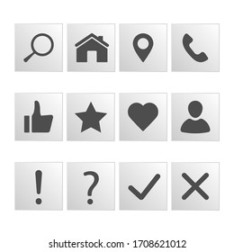 social icons set vector flat design
