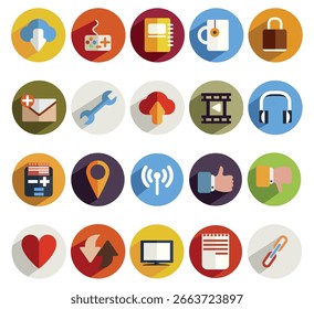 soziale Symbole, Vektorgrafik, Reihe von Social-Media-Symbolen, Grafikdesign